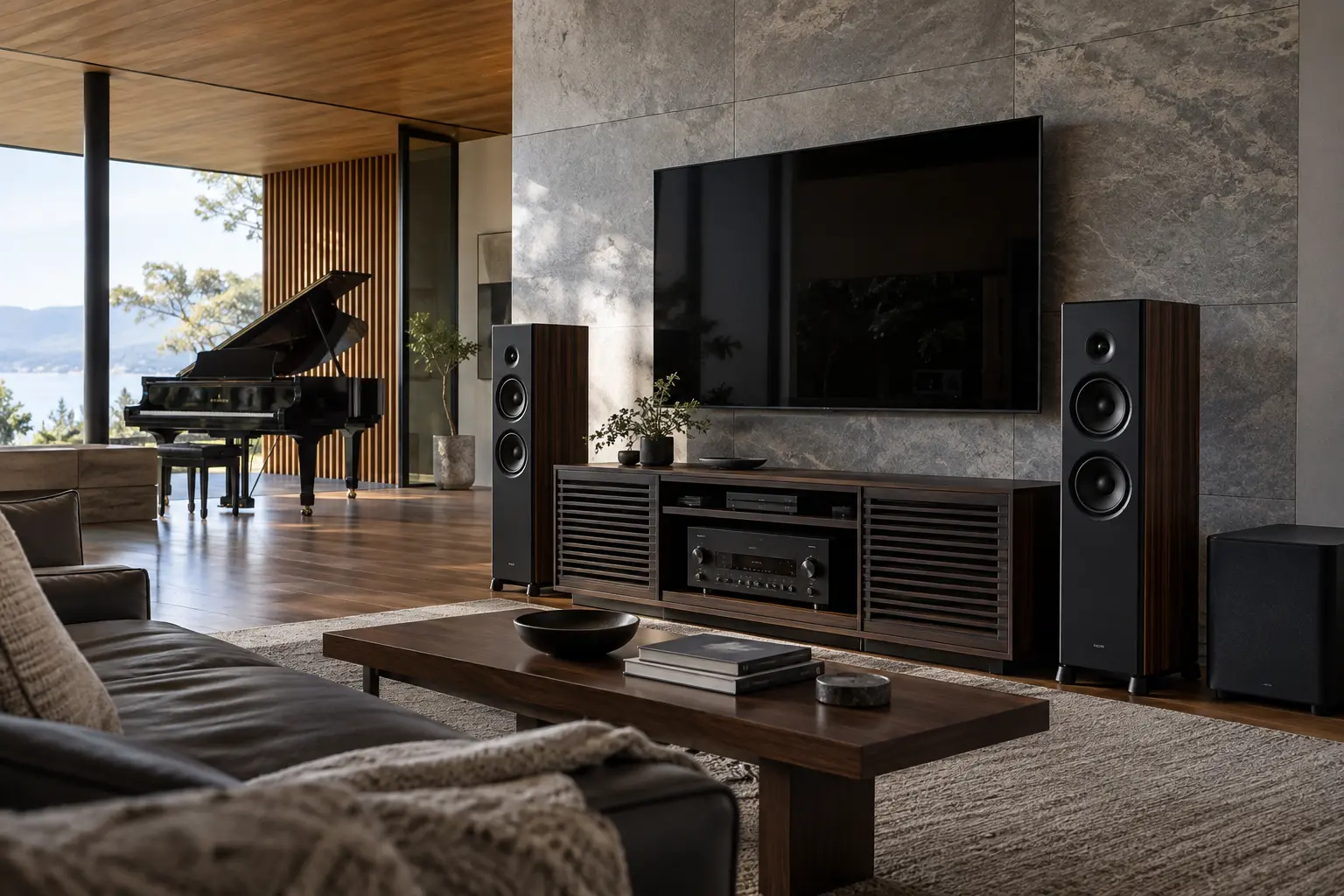 Сценарій використання Yamaha у домашній AV-системі: RX-A8A, RX-A6A, NS-2000A, MusicCast 50